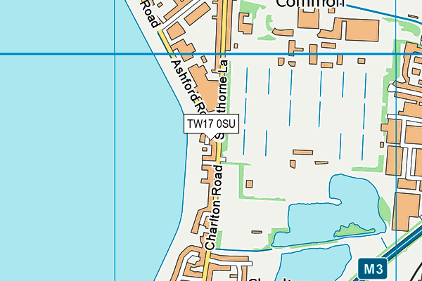 TW17 0SU map - OS VectorMap District (Ordnance Survey)