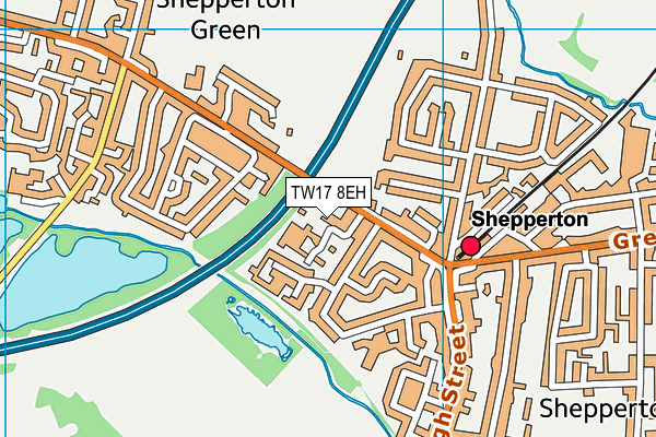 TW17 8EH map - OS VectorMap District (Ordnance Survey)