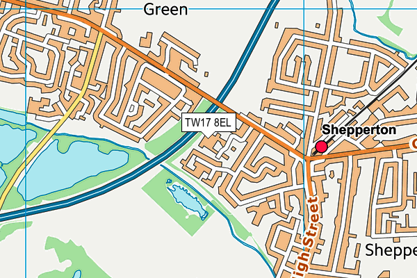 TW17 8EL map - OS VectorMap District (Ordnance Survey)