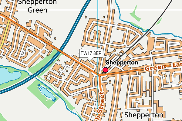 TW17 8EP map - OS VectorMap District (Ordnance Survey)