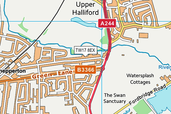 TW17 8EX map - OS VectorMap District (Ordnance Survey)
