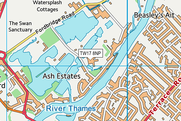You Fit (London Shepperton) map (TW17 8NP) - OS VectorMap District (Ordnance Survey)