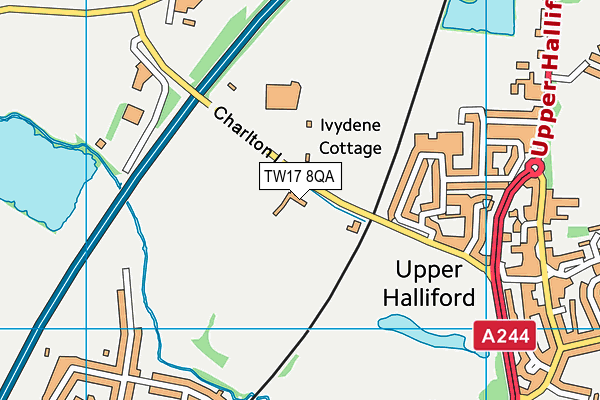 Sunbury Golf Centre map (TW17 8QA) - OS VectorMap District (Ordnance Survey)