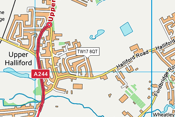 TW17 8QT map - OS VectorMap District (Ordnance Survey)