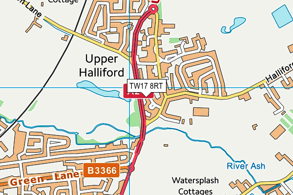 TW17 8RT map - OS VectorMap District (Ordnance Survey)