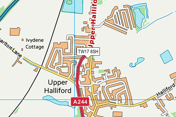 TW17 8SH map - OS VectorMap District (Ordnance Survey)