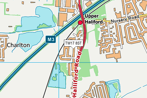 TW17 8ST map - OS VectorMap District (Ordnance Survey)