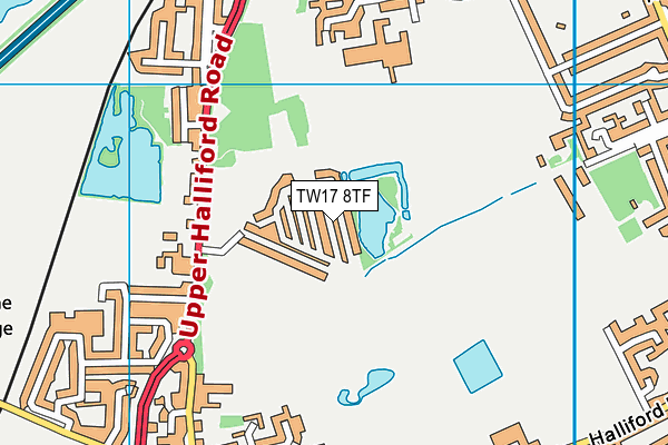 TW17 8TF map - OS VectorMap District (Ordnance Survey)