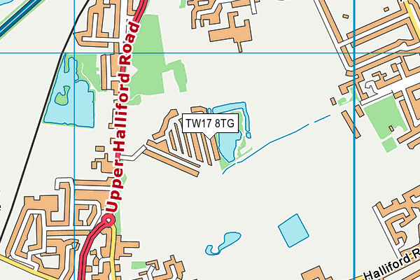 TW17 8TG map - OS VectorMap District (Ordnance Survey)