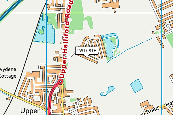 TW17 8TH map - OS VectorMap District (Ordnance Survey)