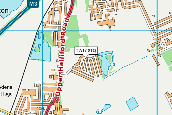 TW17 8TQ map - OS VectorMap District (Ordnance Survey)