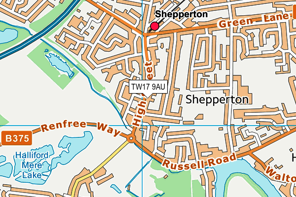 Map of SHEPPERTON PHYSIOTHERAPY LTD at district scale