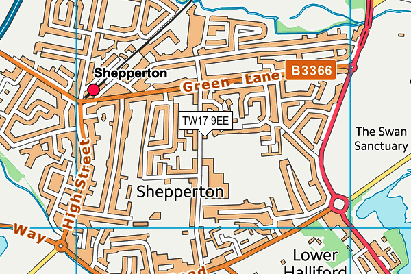 Fresh Sports Centre map (TW17 9EE) - OS VectorMap District (Ordnance Survey)