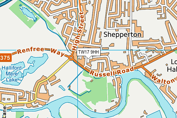 TW17 9HH map - OS VectorMap District (Ordnance Survey)