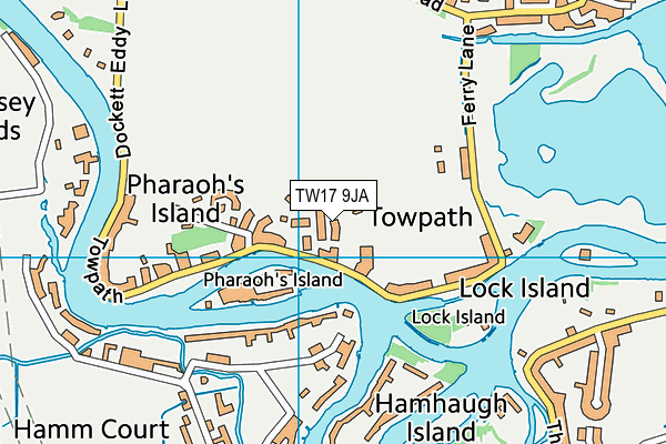 TW17 9JA map - OS VectorMap District (Ordnance Survey)