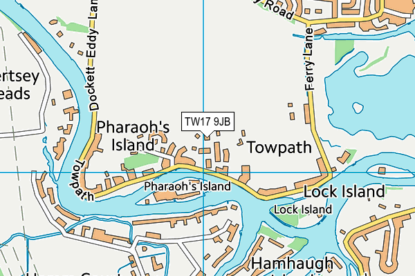 TW17 9JB map - OS VectorMap District (Ordnance Survey)