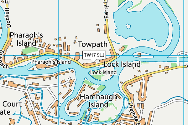 TW17 9LJ map - OS VectorMap District (Ordnance Survey)