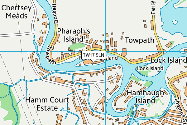 TW17 9LN map - OS VectorMap District (Ordnance Survey)