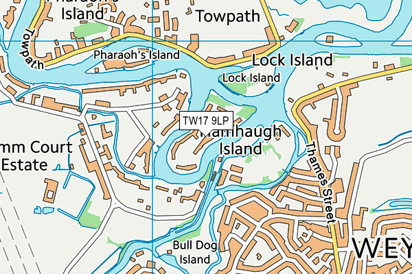 TW17 9LP map - OS VectorMap District (Ordnance Survey)