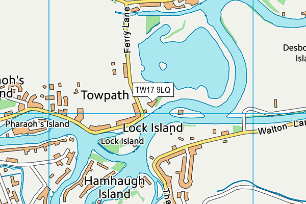 TW17 9LQ map - OS VectorMap District (Ordnance Survey)