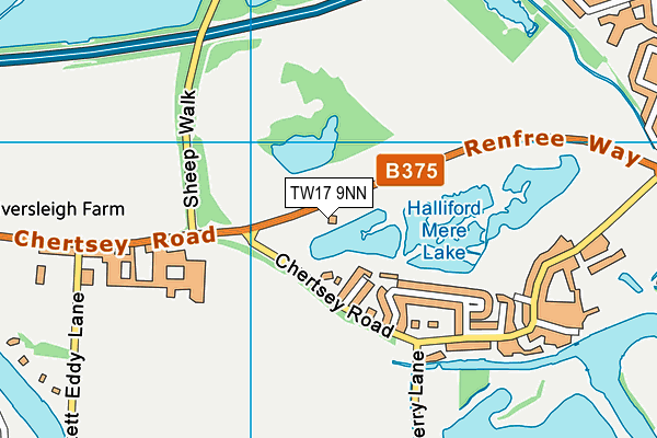 TW17 9NN map - OS VectorMap District (Ordnance Survey)
