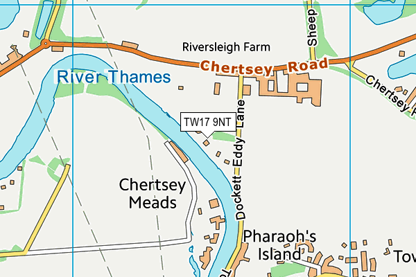 TW17 9NT map - OS VectorMap District (Ordnance Survey)