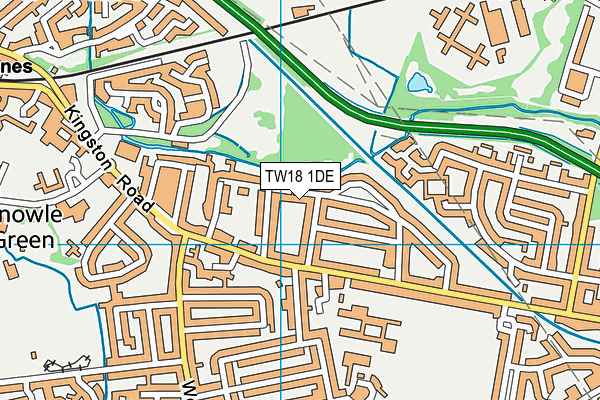 TW18 1DE map - OS VectorMap District (Ordnance Survey)