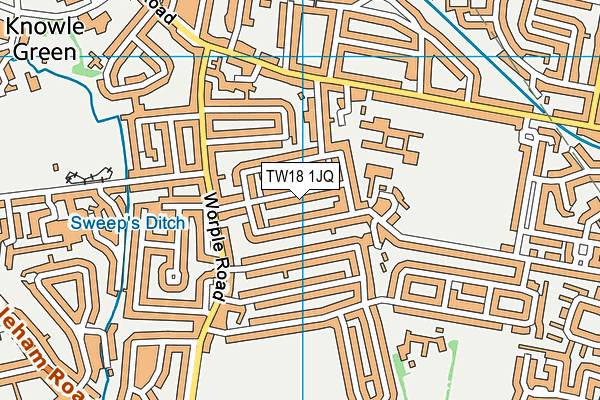 TW18 1JQ map - OS VectorMap District (Ordnance Survey)