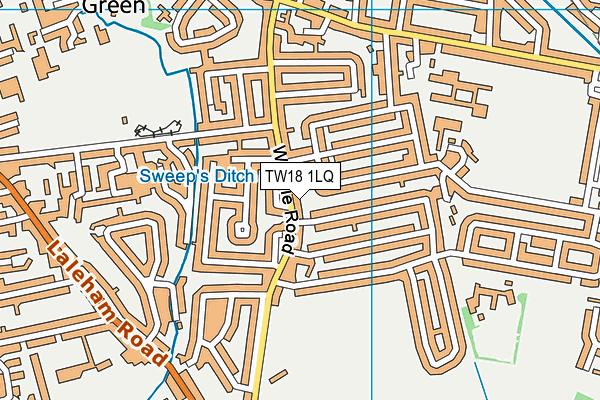 TW18 1LQ map - OS VectorMap District (Ordnance Survey)