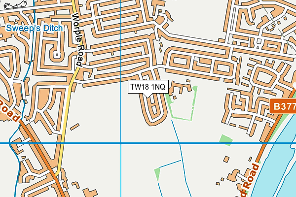 TW18 1NQ map - OS VectorMap District (Ordnance Survey)