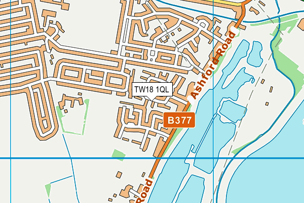 TW18 1QL map - OS VectorMap District (Ordnance Survey)