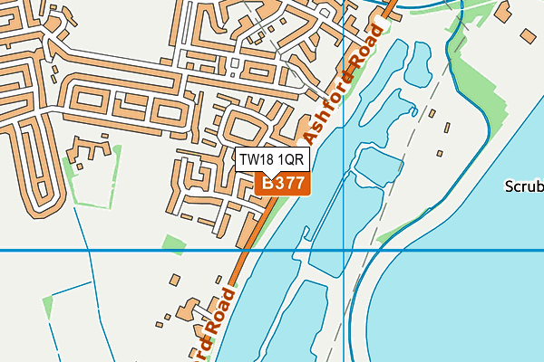TW18 1QR map - OS VectorMap District (Ordnance Survey)