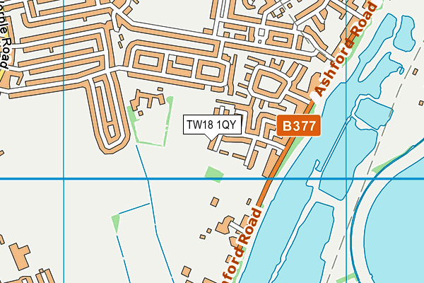 TW18 1QY map - OS VectorMap District (Ordnance Survey)