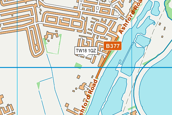 TW18 1QZ map - OS VectorMap District (Ordnance Survey)