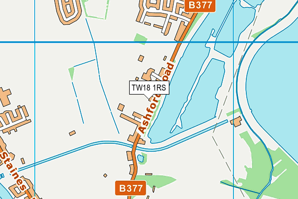TW18 1RS map - OS VectorMap District (Ordnance Survey)