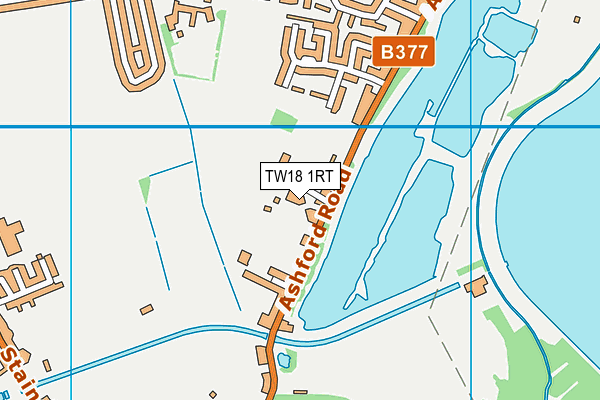 TW18 1RT map - OS VectorMap District (Ordnance Survey)