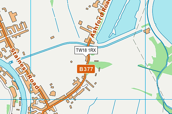 TW18 1RX map - OS VectorMap District (Ordnance Survey)