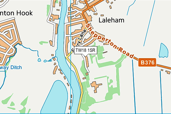 TW18 1SR map - OS VectorMap District (Ordnance Survey)