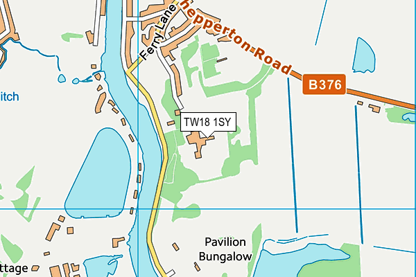 TW18 1SY map - OS VectorMap District (Ordnance Survey)