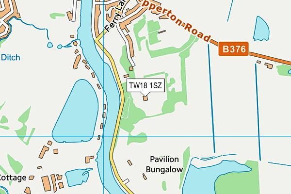 TW18 1SZ map - OS VectorMap District (Ordnance Survey)