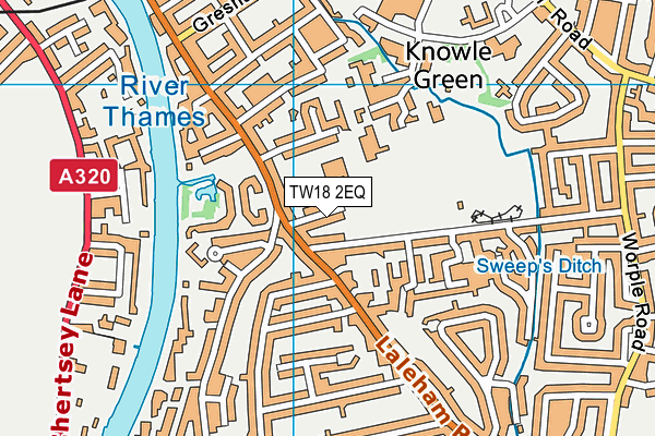 TW18 2EQ map - OS VectorMap District (Ordnance Survey)