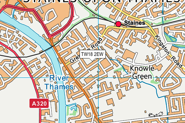 TW18 2EW map - OS VectorMap District (Ordnance Survey)