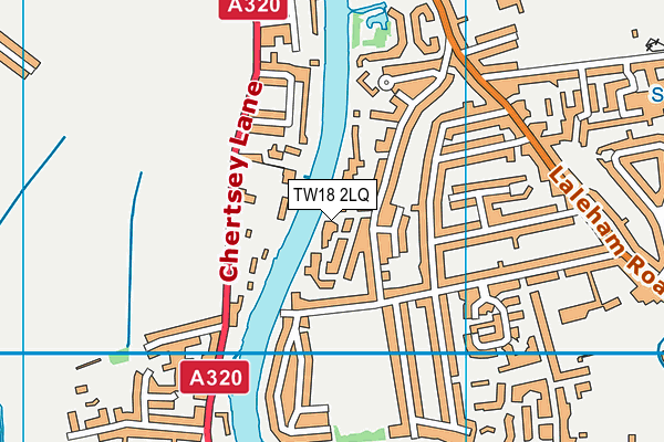 TW18 2LQ map - OS VectorMap District (Ordnance Survey)