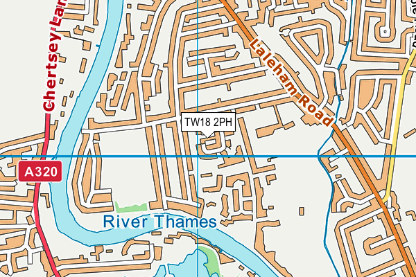 TW18 2PH map - OS VectorMap District (Ordnance Survey)