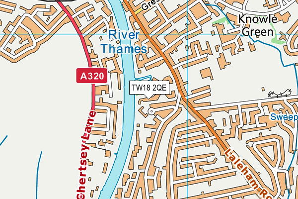 TW18 2QE map - OS VectorMap District (Ordnance Survey)