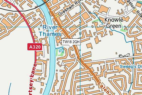 TW18 2QH map - OS VectorMap District (Ordnance Survey)