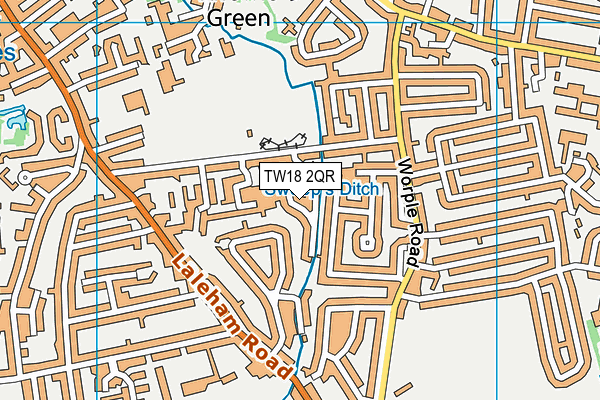 TW18 2QR map - OS VectorMap District (Ordnance Survey)