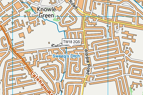 TW18 2QS map - OS VectorMap District (Ordnance Survey)