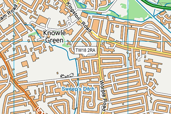 Staines Park map (TW18 2RA) - OS VectorMap District (Ordnance Survey)