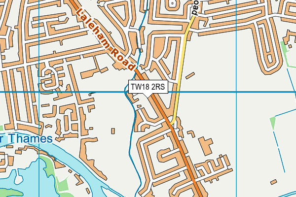 TW18 2RS map - OS VectorMap District (Ordnance Survey)